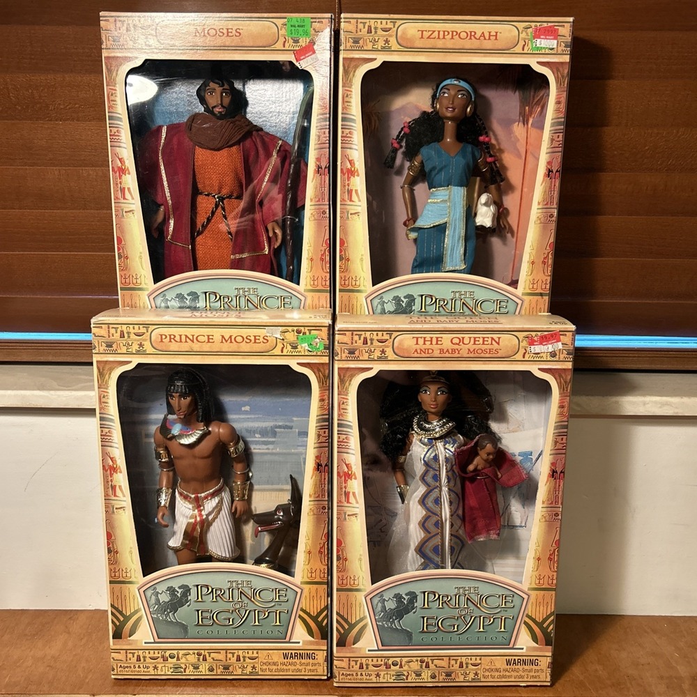 Prince of Egypt Doll Lot Set (4) Moses, Prince Moses Tzipporah Queen Hasbro NEW